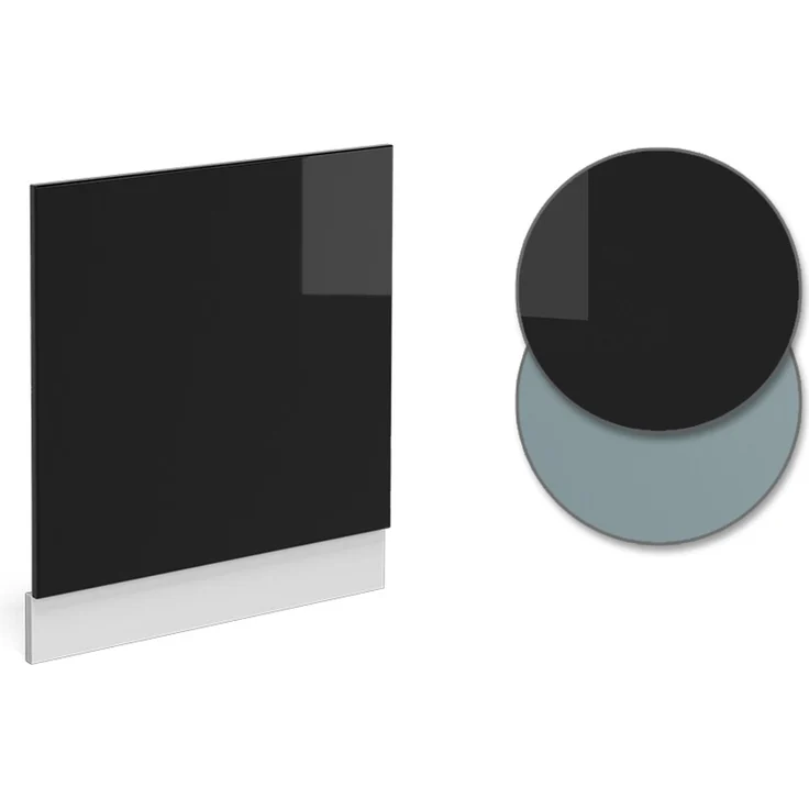 Frontblende R-Line Schwarz Hochglanz 60 cm ohne Arbeitsplatte Vicco – Bild 5
