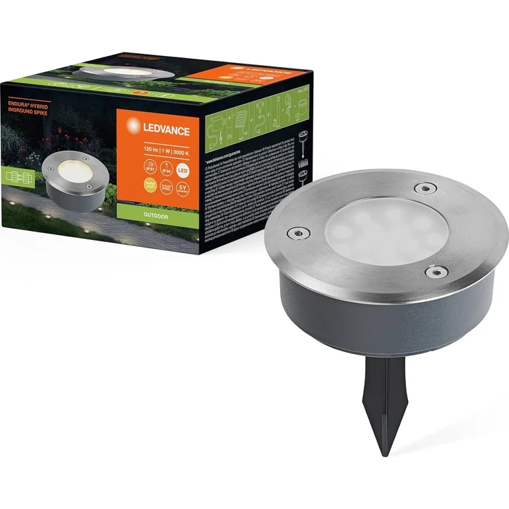 LEDVANCE Endura Hybrid Spike 1 W Edelstahl