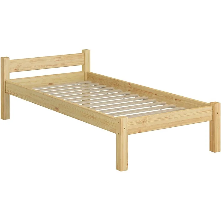 Einzelbett Gästebett Bettrahmen Kiefer natur 80x200 Futonbett Massivholz Rollrost 60.36-08