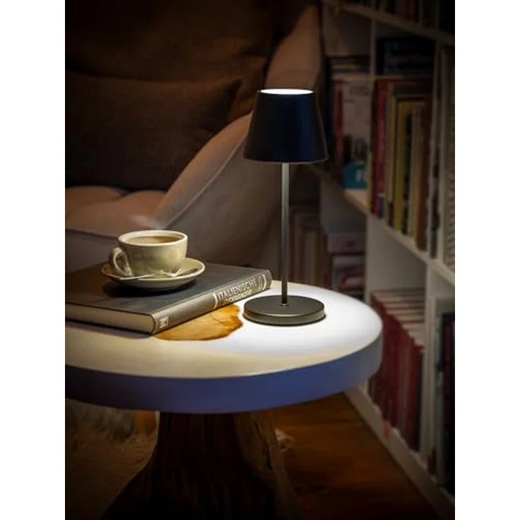 APS MERLE LED Akku-Tischleuchte schwarz, dimmbar mit 270 Lumen, 2,0 W, für Innen- und Außenbereich – Bild 6