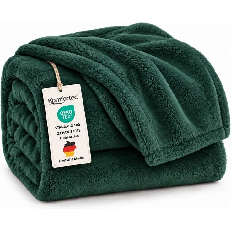 Wohndecke Kuscheldecke 260 g/m², flauschige Wohndecke, Fleecedecke, Oeko-Tex, Komfortec – Bild 1