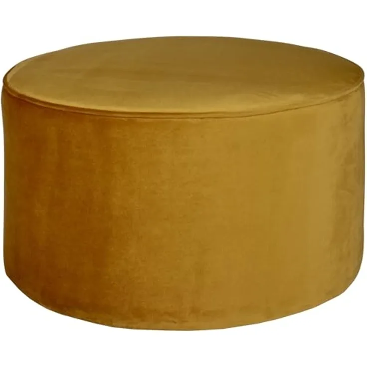 Hocker Sara Samt, Ø 60cm Ocker