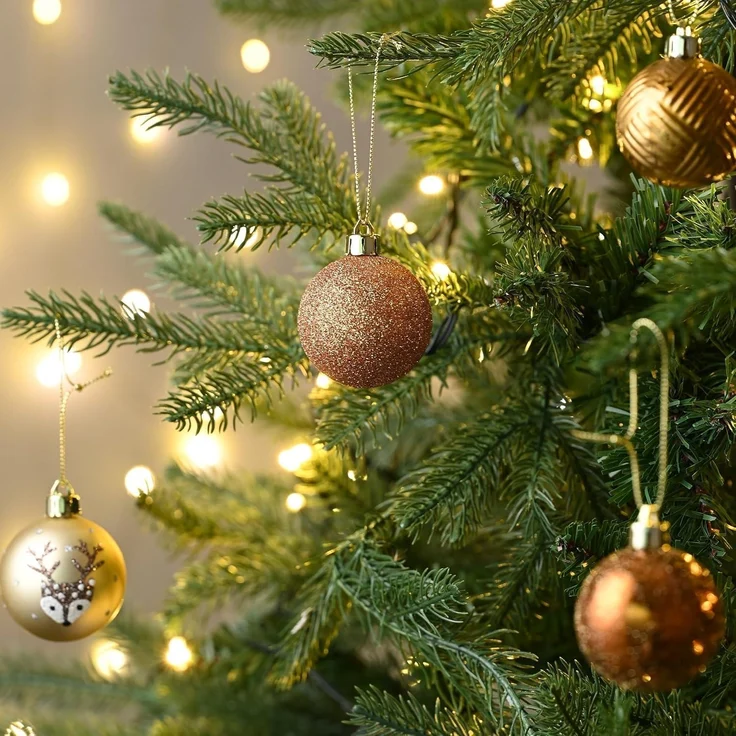 35er Set Valery Madelyn Weihnachtskugeln 5cm Kunststoff Christbaumschmuck – Bild 5