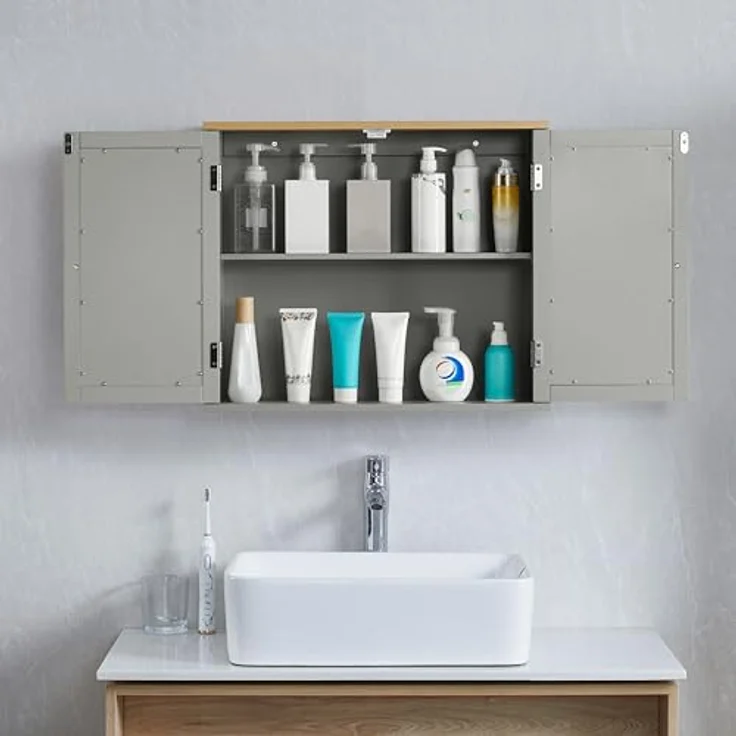 Bath Vida Hoch-& Midischränke fürs Bad, Mitteldichte Holzfaserplatte, Weiß, Standard – Bild 9