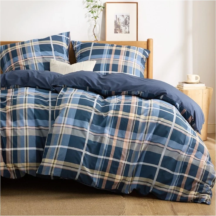 BEDSURE Wendebettwäsche mit Zweige-Design und Reißverschluss, ÖKO-TEX zertifiziert, Baumwolle, 4 teilig, aus 100% natürlicher Baumwolle, mit 8 stabilen Eckbändchen – Bild 2