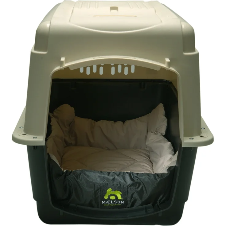 Maelson Cosy Roll Hundedecke - Farbe: Schwarz, Beige S (80x45) – Bild 2