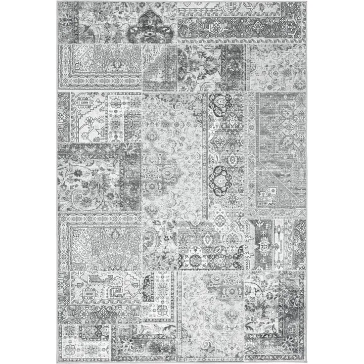Kayoom Teppich Visionary 130, rechteckig, Höhe: 8 mm, Kurzflor, Vintage, Patchwork Muster, Modernes Muster