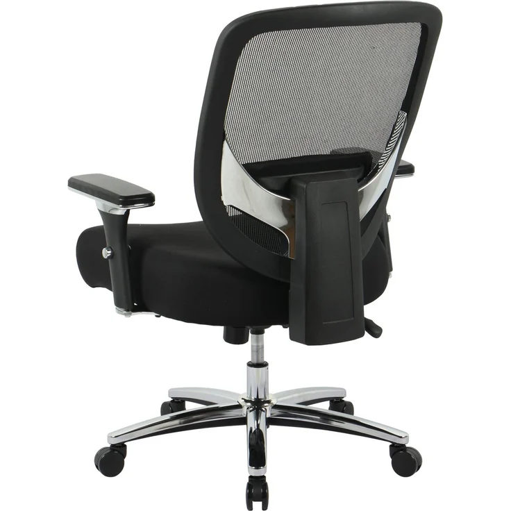 Venda 'MANFRED' Chefsessel, Stoff schwarz, 74 x 112 x 73 cm, 180 kg belastbar, mit Wippfunktion – Bild 8