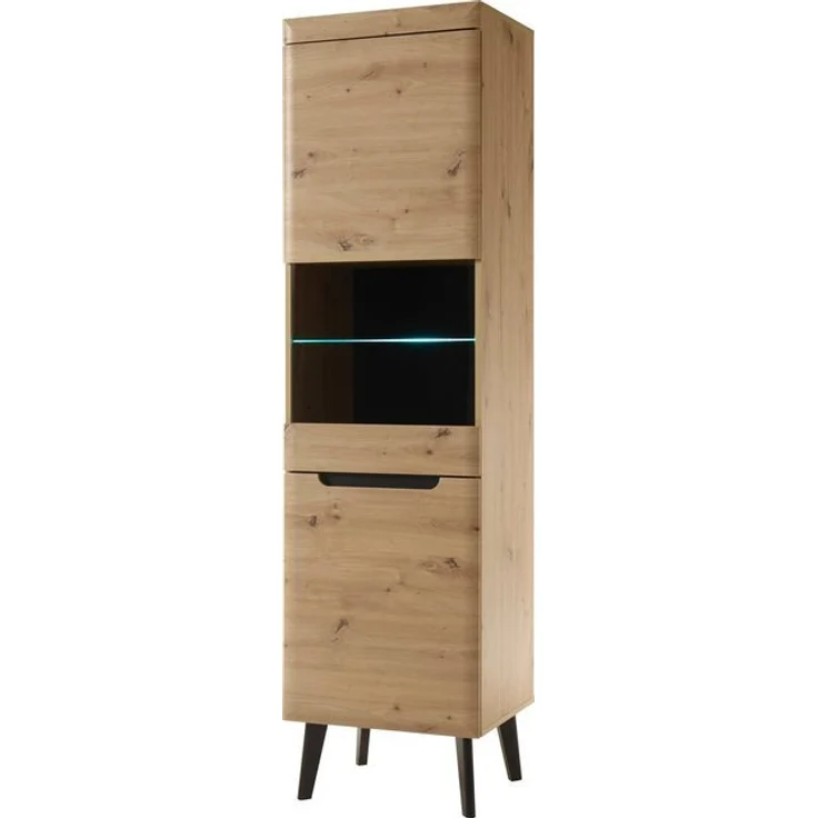 INOSIGN Vitrine Torge, Hochschrank, Glasvitrine, Standvitrine, Vitrinenschrank (1-St) in drei verschiedenen Farben verfügbar, Glastür & -boden, 53 cm breit – Bild 4