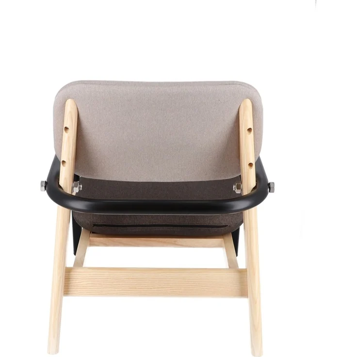 Sessel Billy aus weichem Stoff, Retro Chic Design, schwarz braun beige, eleganter Komfort für Dein Zuhause – Bild 2