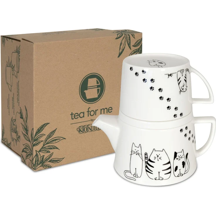 KÖNITZ TEA FOR ME - FUNNY CATS - Teebereiter Set / Tekanne – Bild 1