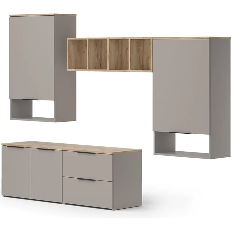 Wohnwand Wido Greige 5 Teile Vicco – Bild 1