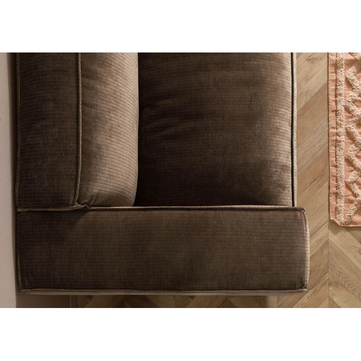 Sofa 3-Sitzer 286x103x69 Cord taupe VALENCIA – Bild 4