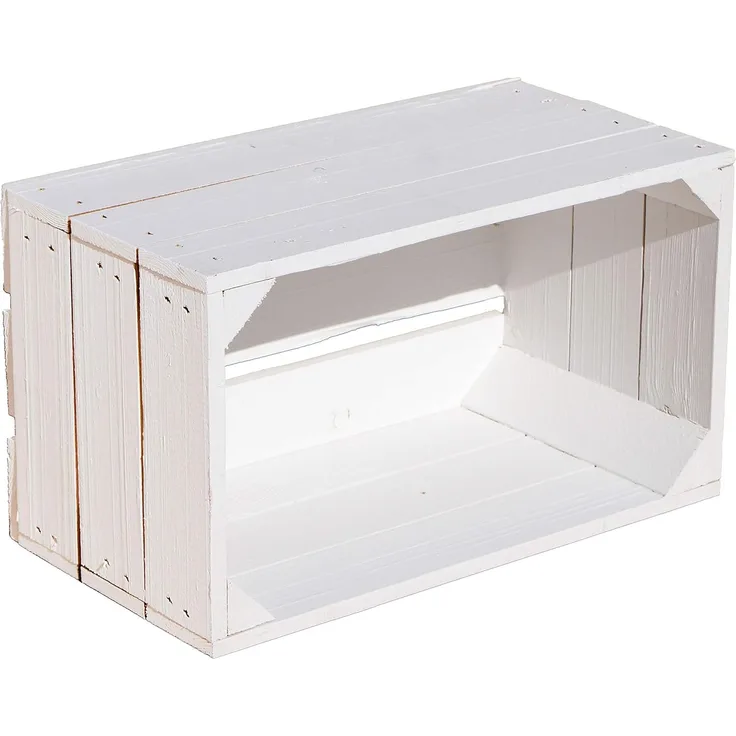 Kistenkolli Altes Land Allzweckkiste Regalkiste "Hilde" weiß ohne (Spar-Set, 1er Set)