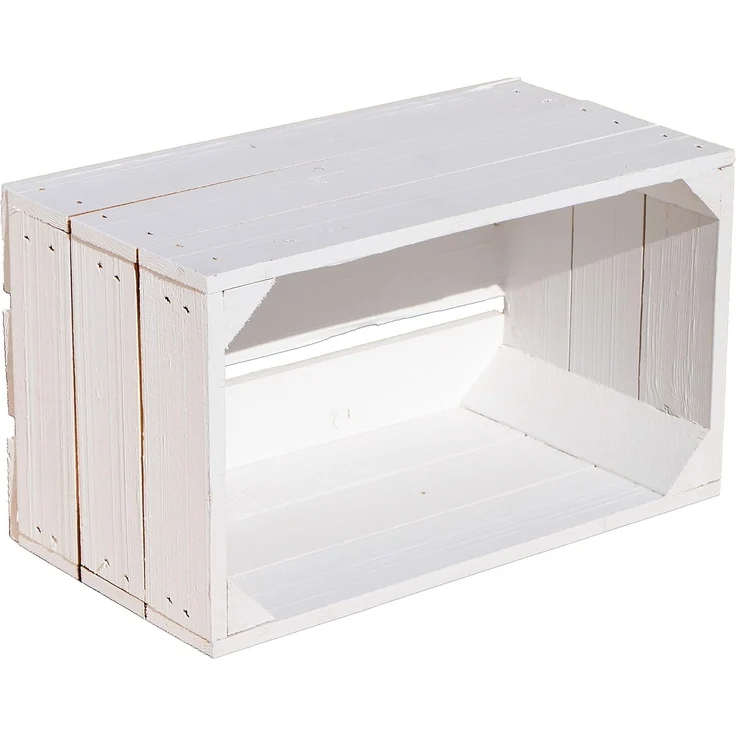 Kistenkolli Altes Land Allzweckkiste Regalkiste "Hilde" weiß ohne (Spar-Set, 1er Set) – Bild 1