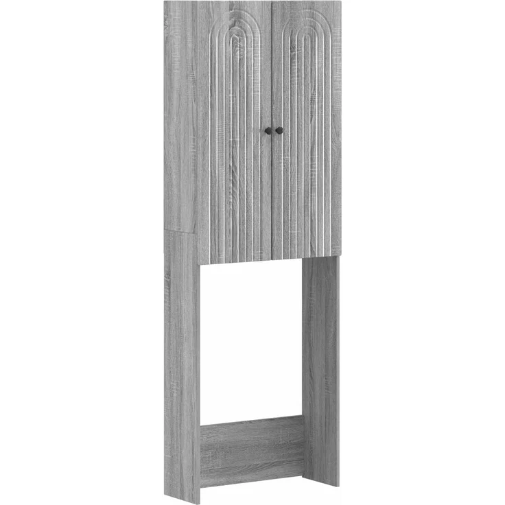 vidaXL Toilettenschrank ALKMAAR Sonoma-Grau 66 x 25,5 x 190 cm 896261 – Bild 2