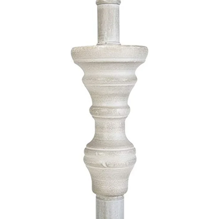 Qazqa Stehlampe Classico, ohne Leuchtmittel, E27, Crème, Retro, Holz, 1-flammig – Bild 4