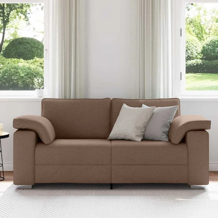 vidaXL Zweisitzer-Sofa Braun 180 cm Stoff 4105231 – Bild 3