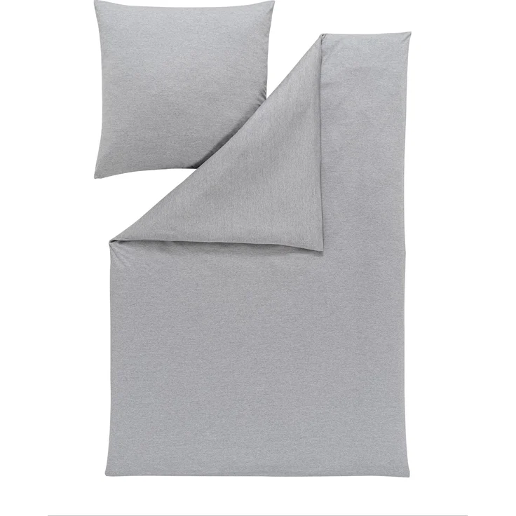 Estella Bettwäsche Takoma 6873 810 Grau Mako Interlock Jersey 200 x 220 + 2x 80 x 80 cm – Bild 7