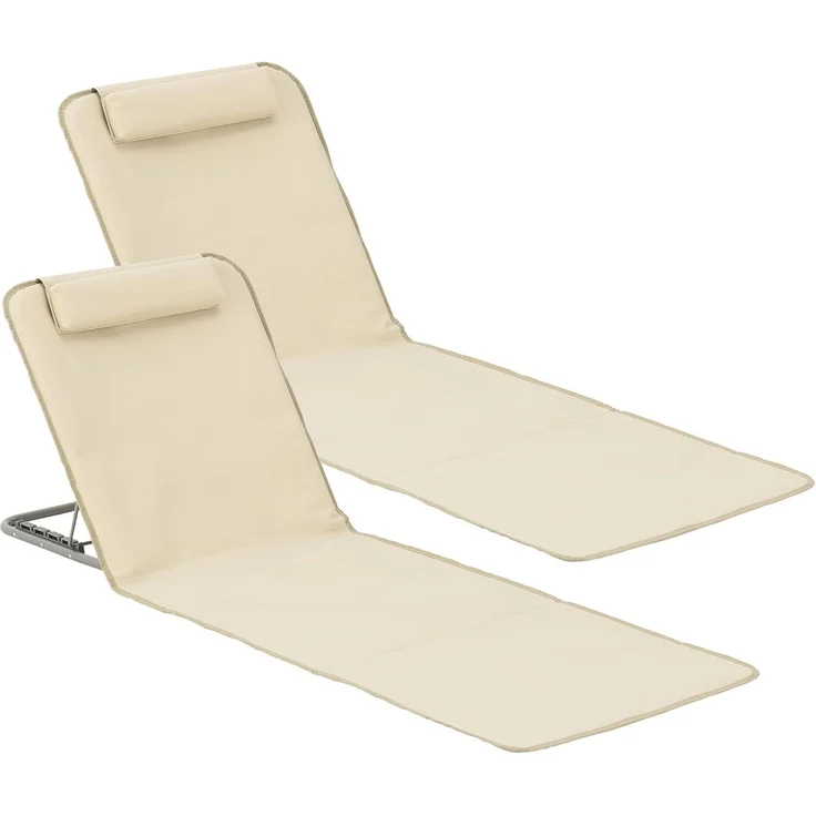 Strandmatte Donostia 2er Set 143x48cm Beige [en. casa] – Bild 1
