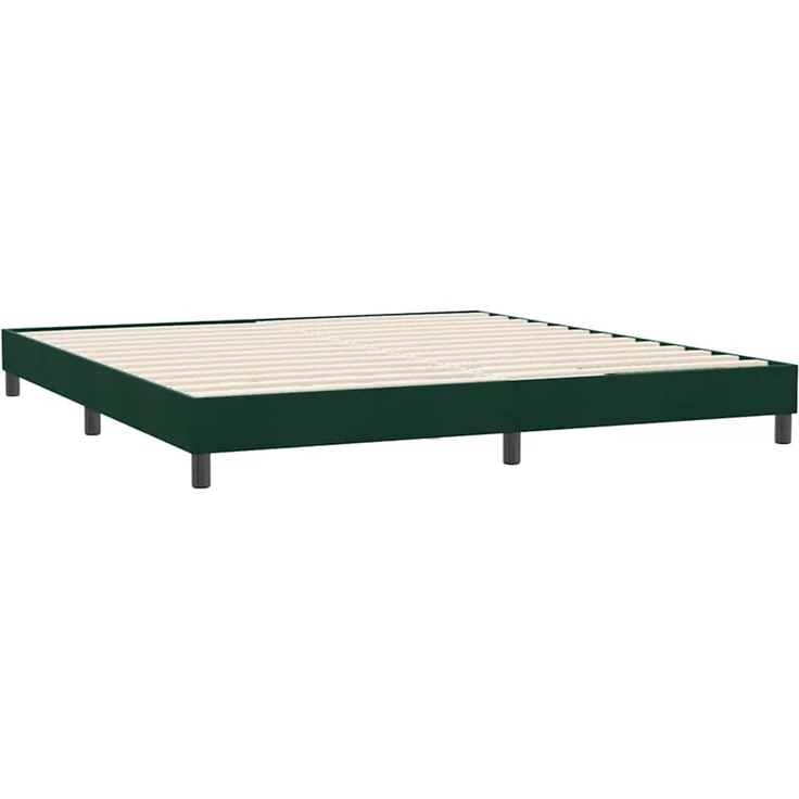 Doppelbett, Bettgestell Modernen ohne Matratze Dunkelgrün 180x220 cm Samt d2396e – Bild 7