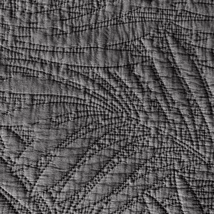 Eurofirany Tagesdecke STONE1 dunkelgrau, Steppbettüberwurf Blätter Muster 170x210 cm – Stahlgrau – Bild 2