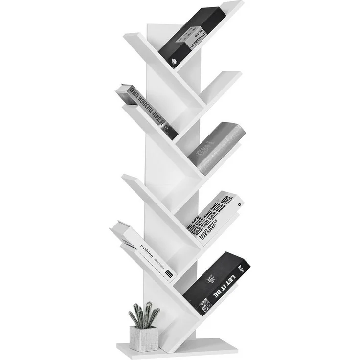 Mondeer Bücherregal in Baumform aus Holz Bücherschrank, Würfelregal exquisites 9 lagiges, einfaches Design und Platzsparen – Bild 2