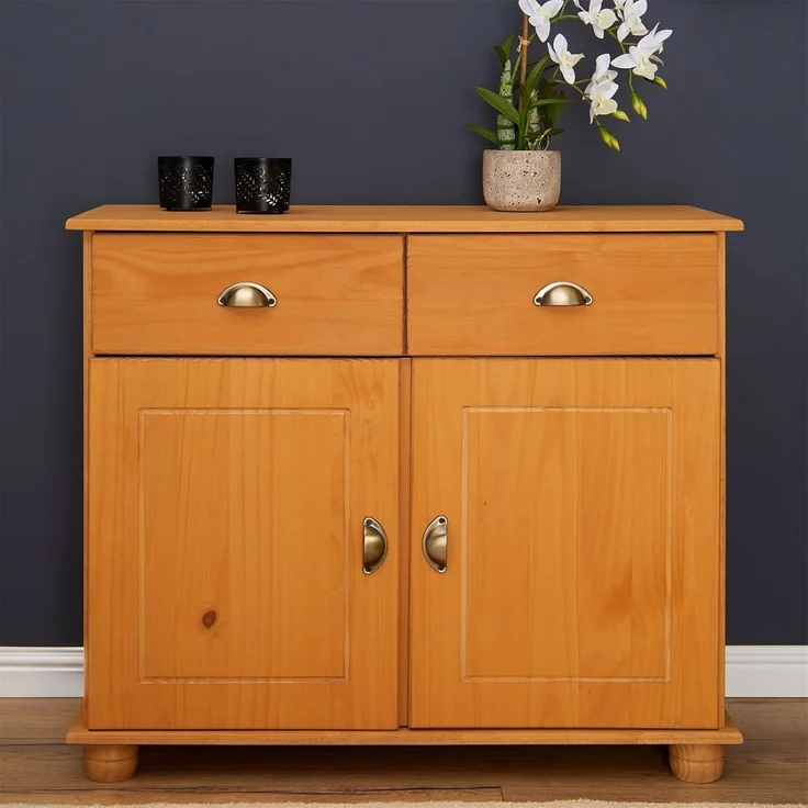 IDIMEX Kommode COLMAR, Kommode Anrichte Schrank Möbel Holz Kiefer massiv 2 Türen – Bild 4