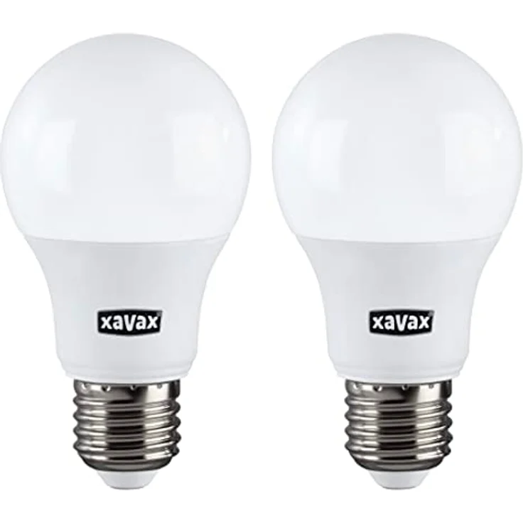 Xavax LED Lampe Tropfen E27, 806 lm, ersetzt 60 W, warmweiß, 2 Stück – Bild 1