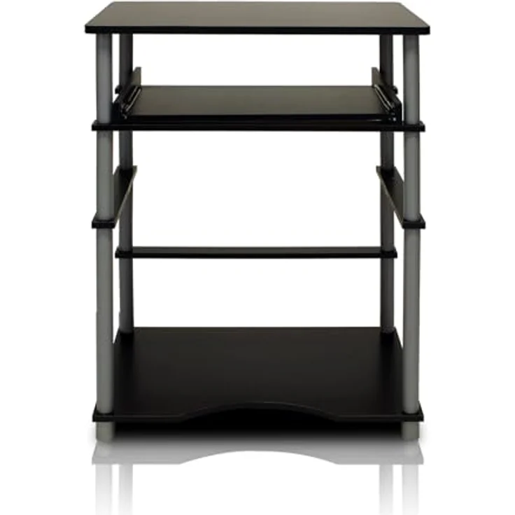 Furinno Laptop Notebook Schreibtisch, holz, Schwarz/grau, 39.62 x 39.62 x 75.18 cm – Bild 6
