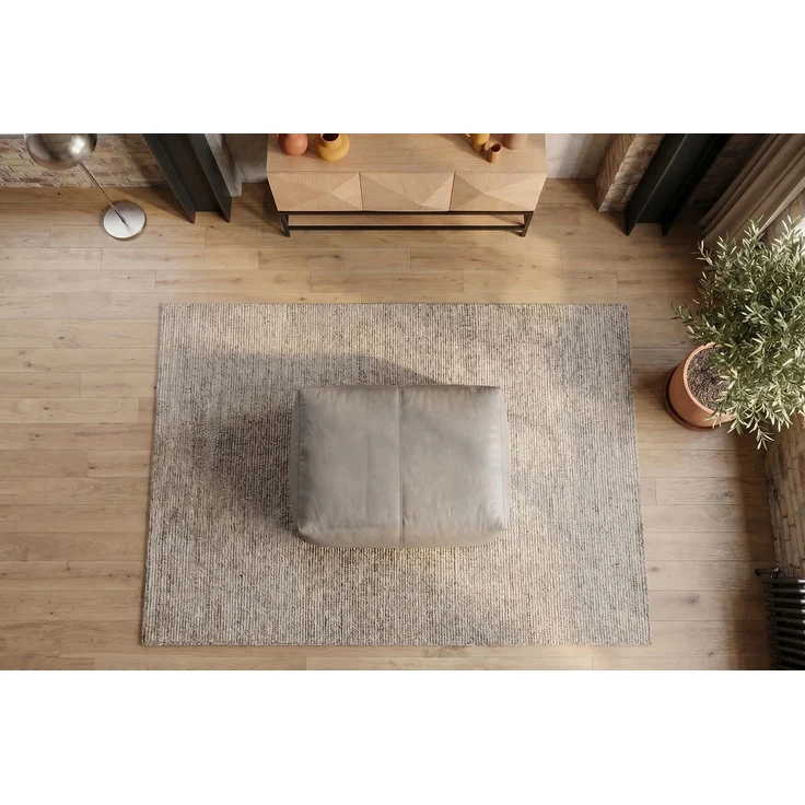KAWOLA Polsterhocker CELESTE Hockerbank Leder grau 48 x 80 x 120 cm – Bild 4