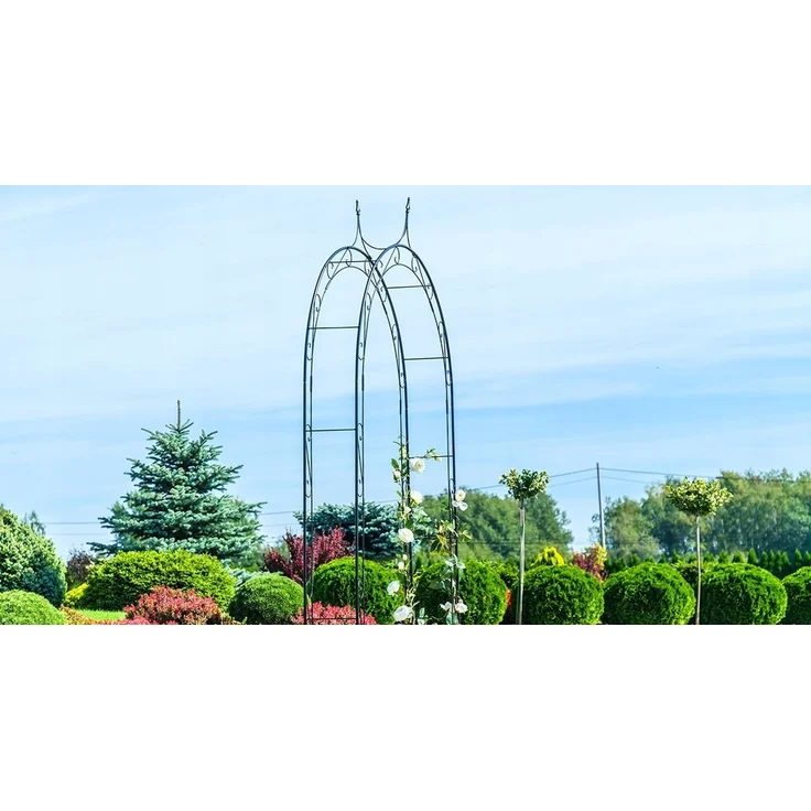 KADAX Metall-Garten-Pergola-Bogen für Blumen, Rosen, Kletterer, 281 cm – Bild 7