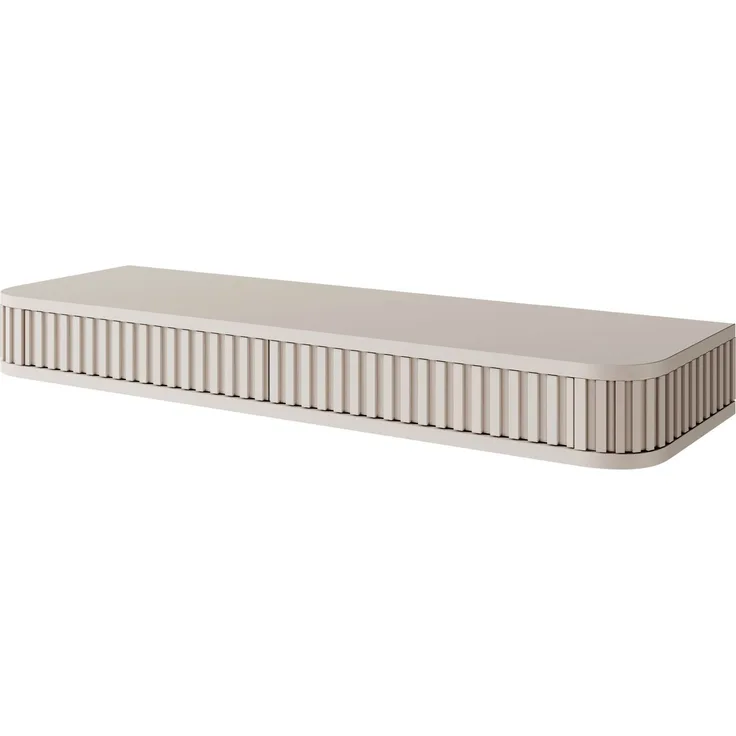 Selsey 'Ovarlo' Schminktisch mit 2 Schubladen, greige, ca. 13 x 113 x 38 cm