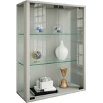 VCM Wandvitrine Udina 904123 Silber H. 80 x B. 60 x T. 25 cm