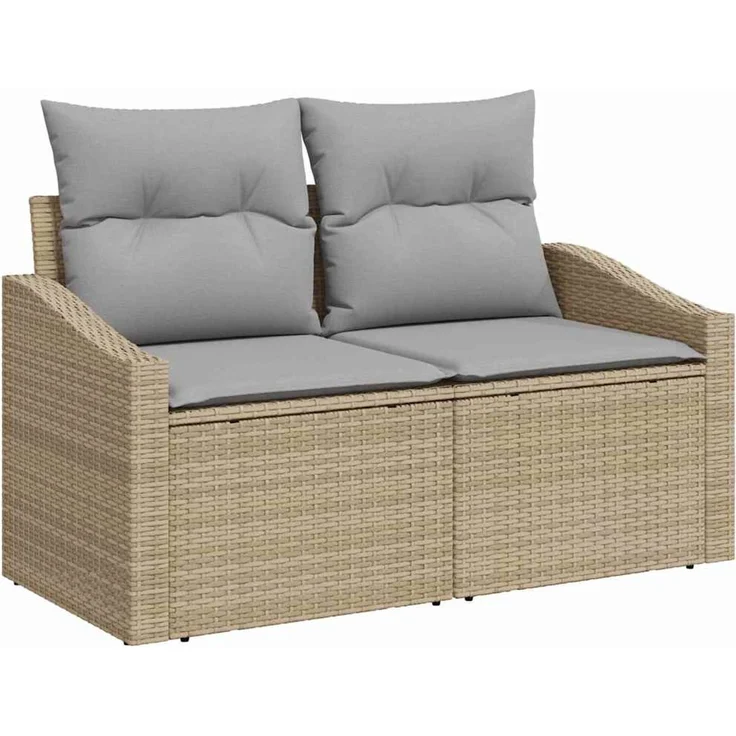 vidaXL Sofa Set 8 stk. Beige und Hellgrau 55 x 55 x 37 cm 3346630 – Bild 4