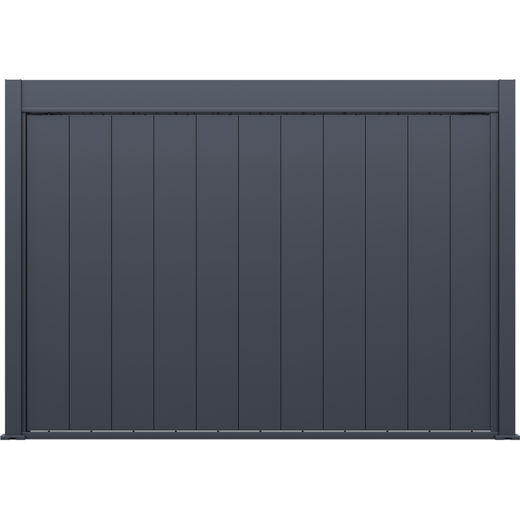 Weide Pergola Sichtschutzwand 3,6m mit kippbaren Lamellen anthrazit – Bild 4