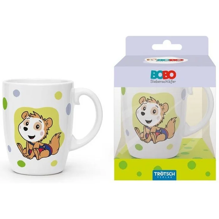 Trötsch Verlag Tasse Bobo Siebenschläfer - Kindertasse Punkte grün (6er-VE) – Bild 2