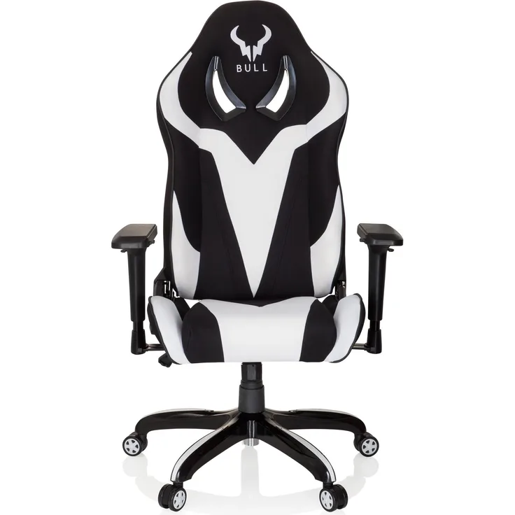 hjh OFFICE Gamingstuhl PROMOTER II Stoff Schwarz/Weiß