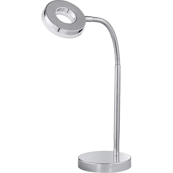 Moderne LED Schreibtischleuchte flexibel & biegsam RENNES 1 flammig in Chrom