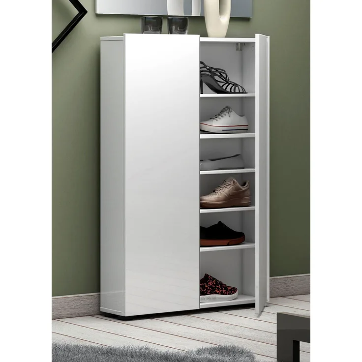 Schuhschrank >SPAZIO< (BxHxT: 73,4x115x18,6 cm) in weiß - 73,4x115x18,6 (BxHxT)