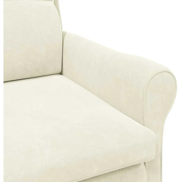 vidaXL Sessel Creme 76 x 94 x 102 cm Samt 42009865 – Bild 6