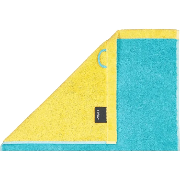 Cawö Handtücher Lifestyle Splash Doubleface|Seiflappen 30x30 cm| türkis-apricot – Bild 5