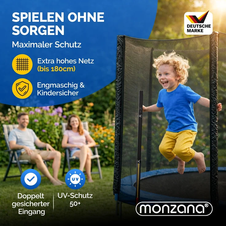 Monzana Sicherheitsnetz für Rundtrampoline mit 183 cm Durchmesser – Bild 2