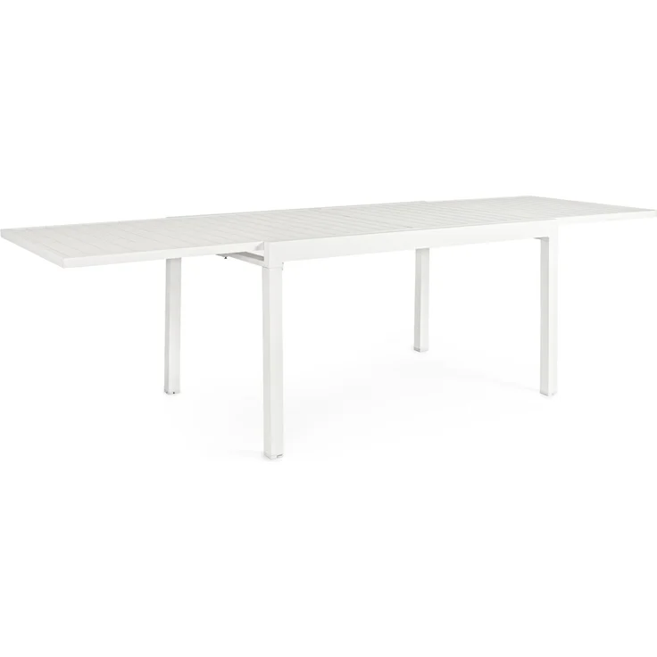 Gartenesstisch Pelagius aus Aluminium, ausziehbar und wetterfest, modern, weiß, für 8–10 Personen – Bild 1