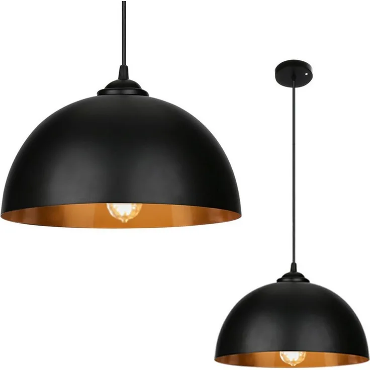 Clanmacy Pendelleuchte 2x Pendelleuchte Lampenschirm Hängelampe aus Metall, ohne Leuchtmittel