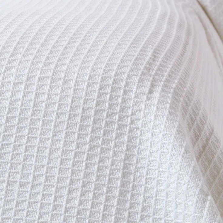 Plaid 100% Bio-Baumwolle Waffeldecke weiß, 230 x 280 cm, Homescapes – Bild 3