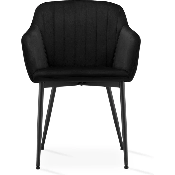 GOEURVANT 711 Esszimmerstühle 2er-Set mit Armlehnen, Samt - Schwarz – Bild 4
