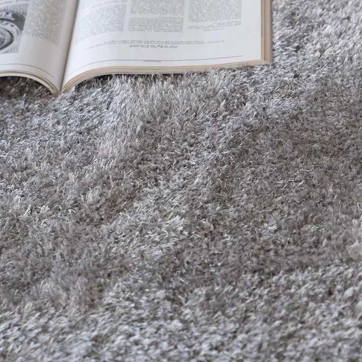 HOME DELUXE Hochflor Teppich SOFI - 110 x 60 cm Dunkelgrau – Bild 2