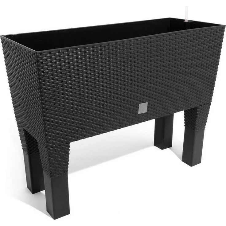 Blumenbank mit Füßen "Rato Case High" 60x25x46cm Rattan Hochbeet Pflanzen – Bild 1