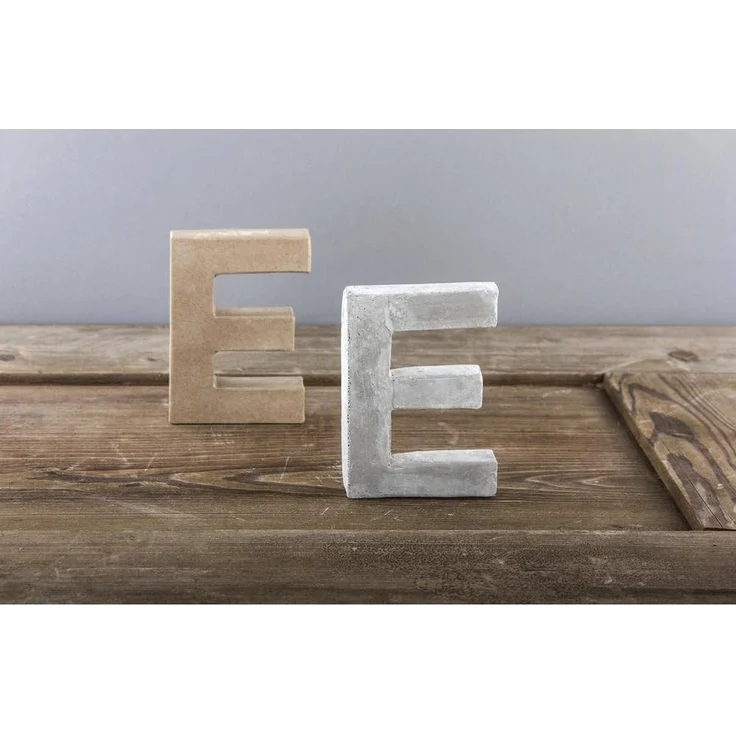 Pappmaché Buchstabe E FSC Recycled100%, 15x10,5x3cm – Bild 3